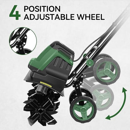 Prostormer 18-Inch Electric Garden Tiller Cultivator - size: 18-Inch