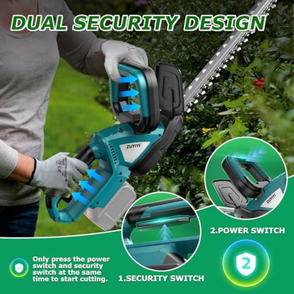 Cordless Hedge Trimmer for Makita 18V Battery, Electric Bush Trimmer