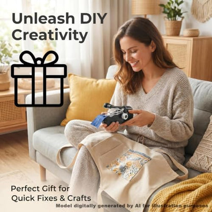 Upgrade Handheld Sewing Machine for Adult Beginners,Black