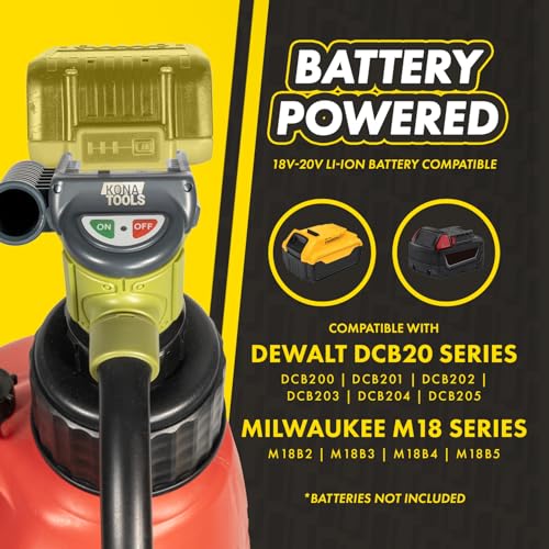 Automatic Fuel Transfer Pump, Compatible with Milwaukee M18 and Dewalt DCB 18-20V Batteries, Fast Transfer 4 GPM from Gas Cans for Gasoline, Diesel, Kerosene, Water - style: Flow Control Nozzle
