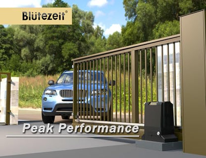 Blütezeit 6300lb WiFi Sliding Gate Opener App Control, Extra Heavy Duty Automatic Slide Gate Motor Rack Driven with 2 Remote Controls & IR Sensor Complete Hardware Kits for Rolling Driveway Gates - size: 6300lb
