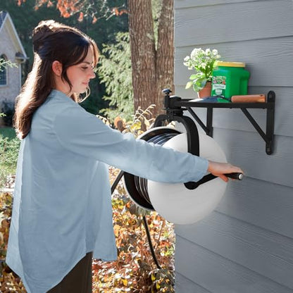 Liberty Garden Navigator 360° Hose Reel-White