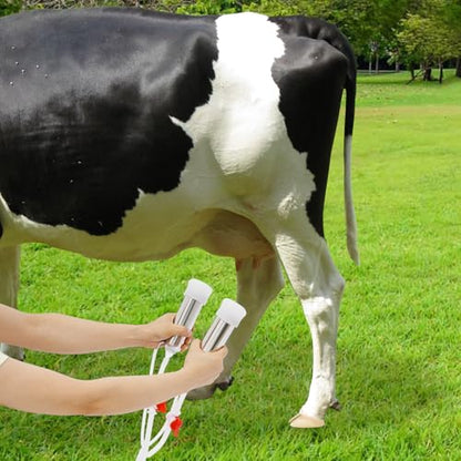 Electric Cow Milking Machine 3L, Stainless Steel Milk Bucket 35-45 kPa Vacuum Pressure Adjustable Milking Machine Electric Vacuum Pump Milker for Cows, Goats (3L) - size: 3L