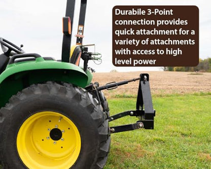 Impact Implements® 3-Point to 2" Hitch Receiver for Cat-1 Farm Attachments