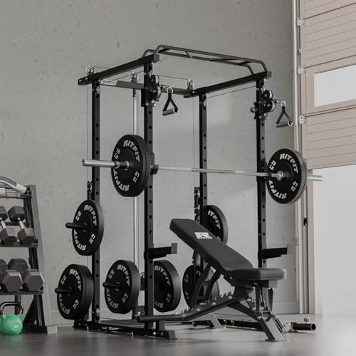RitFit PPC-P3 Power Cage with Cable Crossover System, 1200LB Capacity - color: Black, style: Power cage only rack