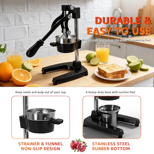 Manual Fruit Juicer Hand Press Citrus Squeezer for Home