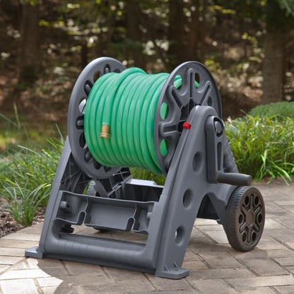 Liberty Basics 514-G Two Wheel Resin Hose Cart, Gray