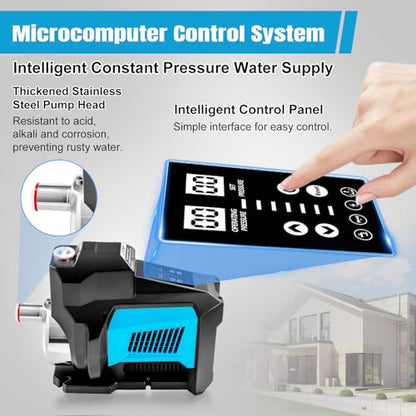 Whole House Water Pressure Booster Pump for Home 80PSI 115V
