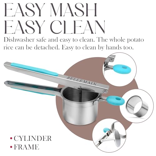 Bellemain Stainless Steel Potato Ricer Mashed Potato Masher - Blue - color: Blue