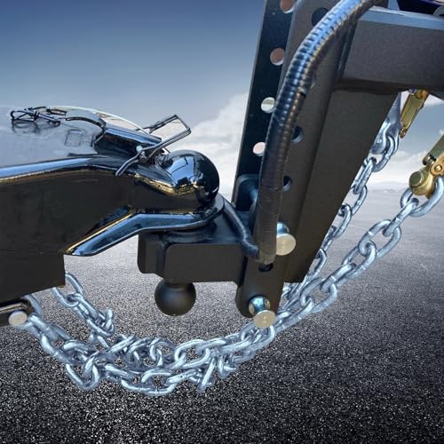 1/4" x 27" Grade 30 Boat Safety Chain with Spring Hooks - size: 1/4" X 27"