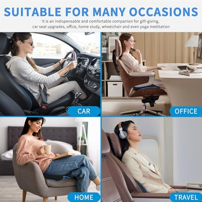 Nilight Car Seat Cushion 1PC Black Memory Foam Mesh Universal Breathable - color: Black Mesh