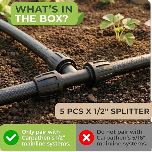 CARPATHEN 1/2” Splitters for Quick Connect Drip Irrigation System, Parts