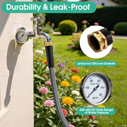 Garden Hose 50 FT, Non-Expanding Water Hose, Kink-Free, Burst-Resistant