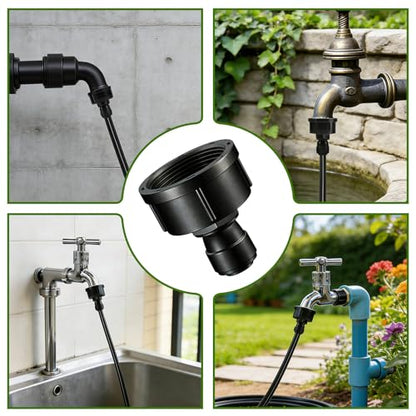 6 Pcs 3/4" to 1/4" Drip Irrigation Faucet Adapters - size: 6PCS 3/4" to 1/4" Hose Adapter