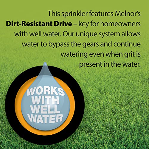 Melnor 65165AMZ XT Turbo Oscillating Sprinkler, 4,500 sq. ft., Quick Connect Bundle, 2-Way Adjustable, Black, Yellow - size: 2-Way Adjustable, style: Standard