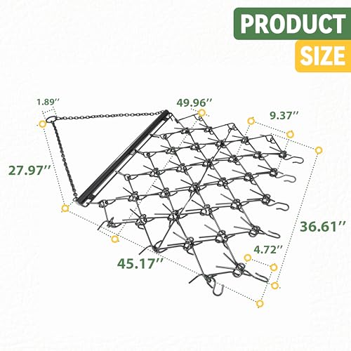 KUAFU 4' Chain Drag Harrow Tines Compatible with Tractors ATV UTV Lawn