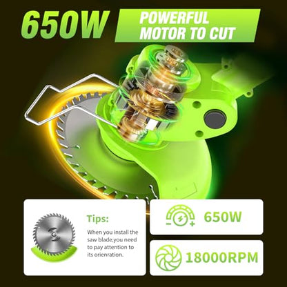 Cordless Weed Wacker Eater, String Trimmer Battery Powered Lawn Trimmer - color: Black-green