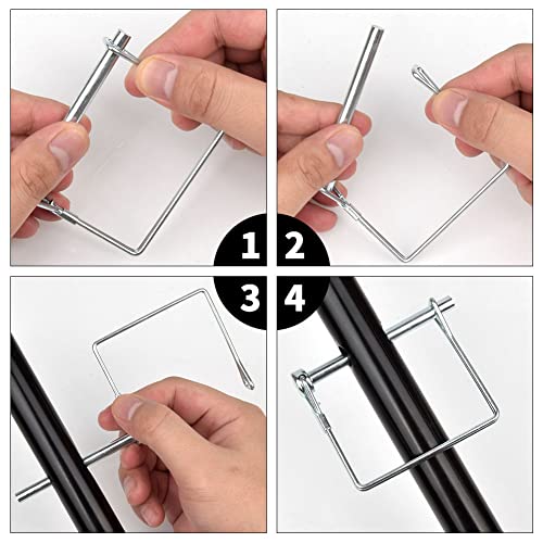15 PCS 1/4*4-1/2 Inch Trailer Hitch Pin Shaft Locking Pin Safety Coupler Pin 1/4 Hitch pin Wire Lock Pin 1/4" x 4-1/2" for PTO,Farm,Lawn,Hitches,and Garden