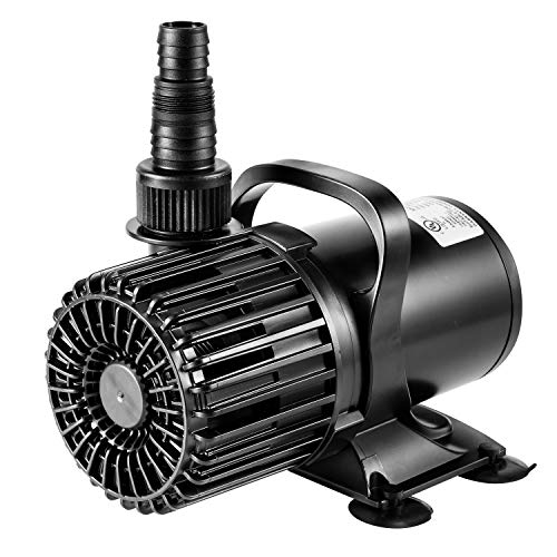 VIVOSUN 5300GPH Sub Water Pump for Pond Waterfall, Statuary, Hydroponics | 310W Pond Pump, Ultra Quiet Aquarium Pump with 20FT. Lift Height for Fish Tank - color: Black Round, size: 13"×9"-5300