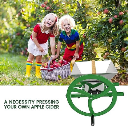Fruit Wine Press and Crusher,100% Nature Apple&Grape&Berries Crusher Manual Juice Maker for Kitchen
