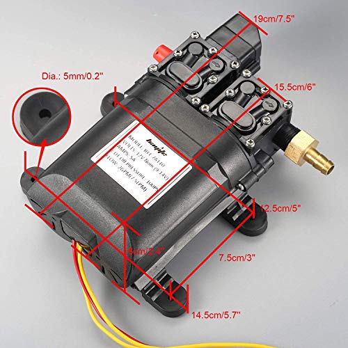 12V DC Fresh Water Pump 7.5 L/Min 2 GPM 100 PSI