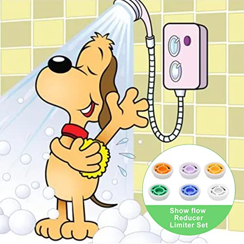 MAYYAYA 7-Pc Brass Shower Flow Saver Kit, 1/2G, 6 Color Options - color: Colours