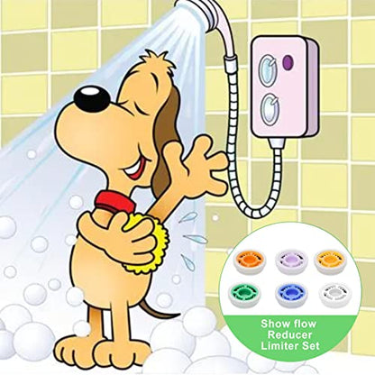 MAYYAYA 7-Pc Brass Shower Flow Saver Kit, 1/2G, 6 Color Options - color: Colours