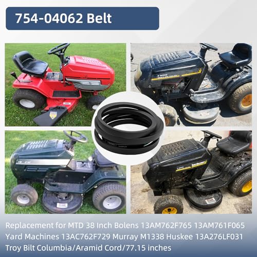 954-04062 754-04062 Deck Belt Replacement for MTD 38 Inch Deck 1/2" x 77.5" - color: 754-04062