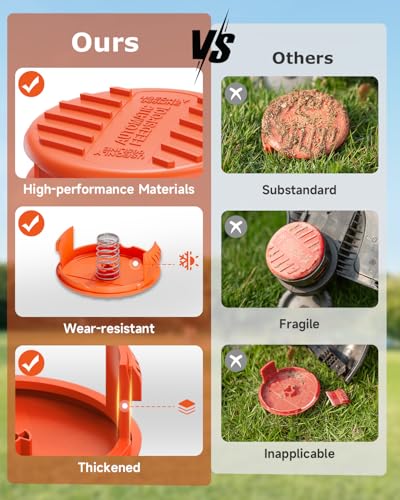 8 Pack Weed Eater Cap Compatible with Black and Decker Weed Wacker - size: 8 PCS