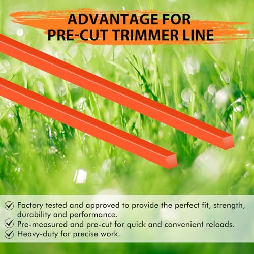 490-040-C035 0.155" x 18.5" Pre-Cut Trimmer Line 18PK | Compatible with Cub Cadet Troy-Bilt Craftsman Remington trimmers. Replaces 743-0112 and 731-10080 with durable 0.155" line