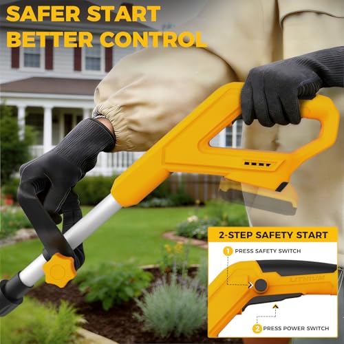 Cordless Tiller Cultivator Compatible with Dewalt 20V Battery (Tool Only)