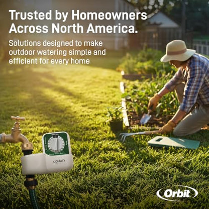 Orbit 62024 Single-Dial Hose Watering Digital Timer, "3"" x 7.5"" x 9.5"""