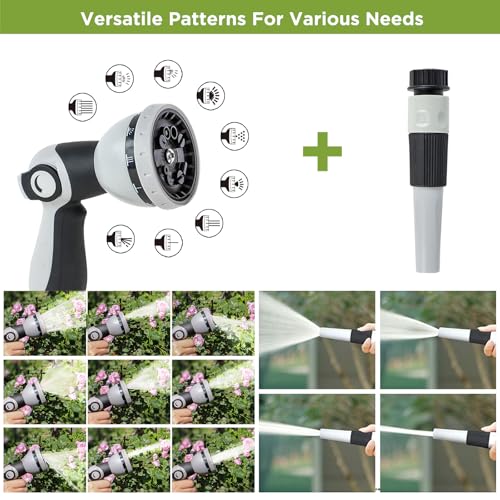 Tuyeho Heavy-Duty Automatic Retractable Garden Hose Reel 100FT Wall Mount - size: 1/2" 100FT