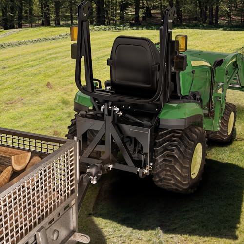 AUTOSAVER88 3000LB 3 Point Quick Hitch Attachment for CAT 1 Tractor, Black - color: Black