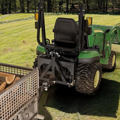 AUTOSAVER88 3000LB 3 Point Quick Hitch Attachment for CAT 1 Tractor, Black - color: Black