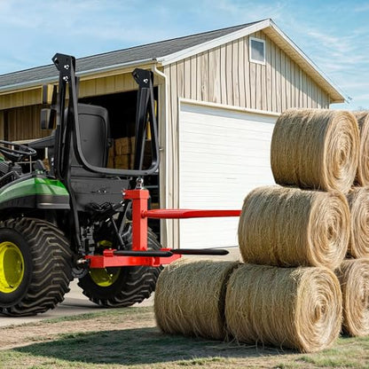 AUTOSAVER88 49" Hay Bale Spear, 3 Point Quick Hitch for Category 1 Tractors