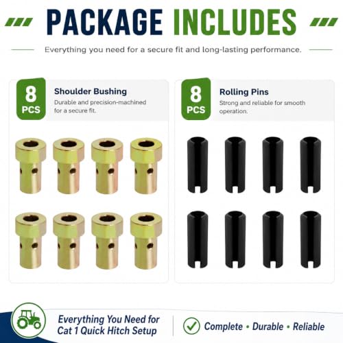 Cat 1 Quick Hitch Adapter Bushings Kit Fit CateCat 1 Quick Hitch Adapter