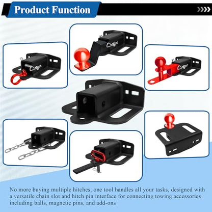 Zero Turn Lawn Mower Hitch w/2" Receiver for Many Models Lawn Mower,ATV - style: 2 Inch Lawn Mower Hitch