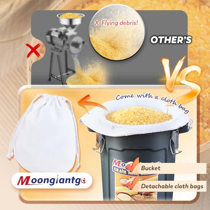 Moogiantgo Grain Mill Grinder 6.6 Gal Electric Corn Grinder 1300W Feed Mill - size: 25L