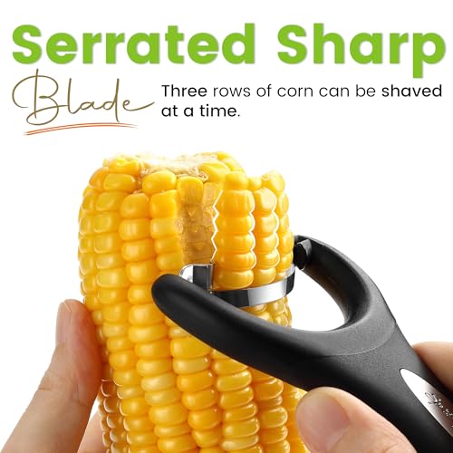 Spring Chef Stainless Steel Corn Peeler, Corn on the Cob Stripper Tool, 2Pk
