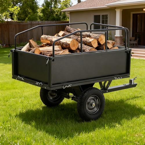 600LBS Steel Dump Cart, 17Cu.Ft.
