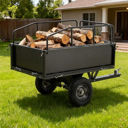 600LBS Steel Dump Cart, 17Cu.Ft.
