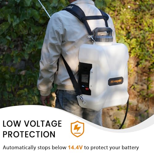 3-Gal Lawn Garden Backpack Sprayer Compatible with Dewalt 20V Battery - color: Gray