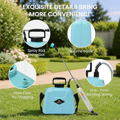 SunSettler 5L Electric Garden Sprayer with Telescopic Wand - size: 5L