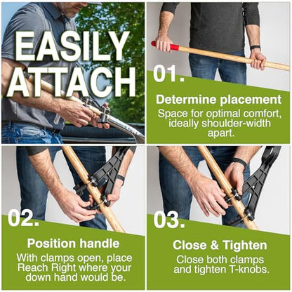 Reach Right Back Saver Weedeater Handle Extension String Trimmer Compatible - size: 1 Pack