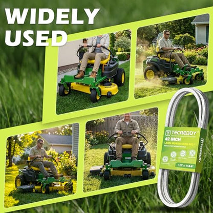 GX25628 Mower Deck Belt for John Deere 42" Z335E Z345M Z345R Z315E Z335M Z320M Z320R ZTrak Zero-Turn Lawn Mower - Aramid Cord, 1/2" x 118.626" - size: 118.626"L x 0.5"W