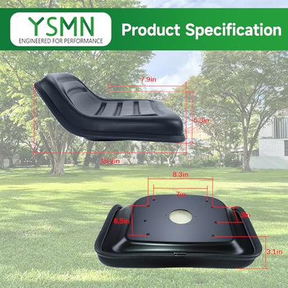 Lawn & Garden Tractor Riding Mower Seat Replacement for Most Brands LM2002 LMS2002 Mowers