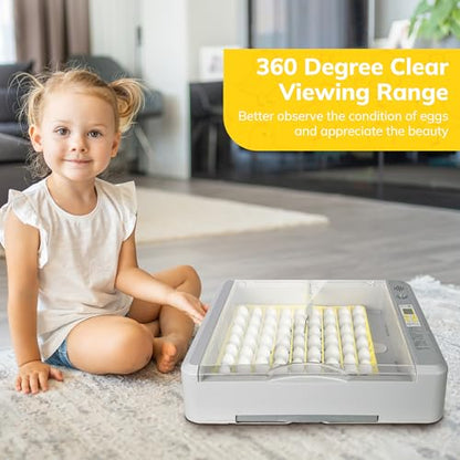36-60 Egg Incubator with Automatic Egg Turning and Humidity Control, Chicken Egg Incubator with Digital Display, Adjustable Egg Incubators for Hatching Eggs Include Chicken Duck Quail Eggs