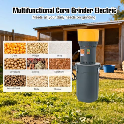 Grain Mill Corn Grinder, 1000w Electric Feed Grinder Mill 25L - size: 25L Round