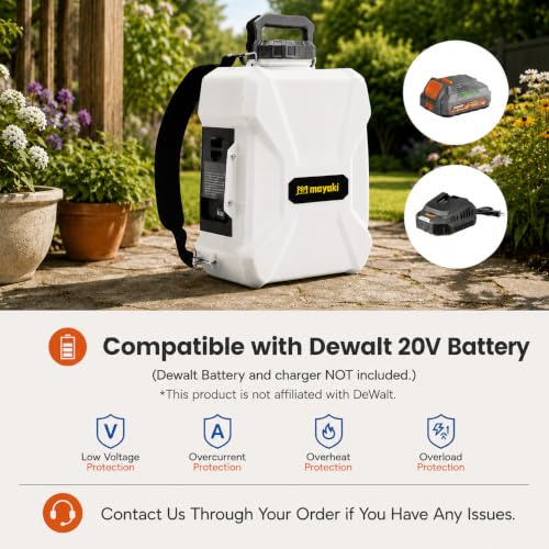 3 Gallon Lawn Garden Sprayer Compatible with DeWalt 20V MAX Battery - color: Gray